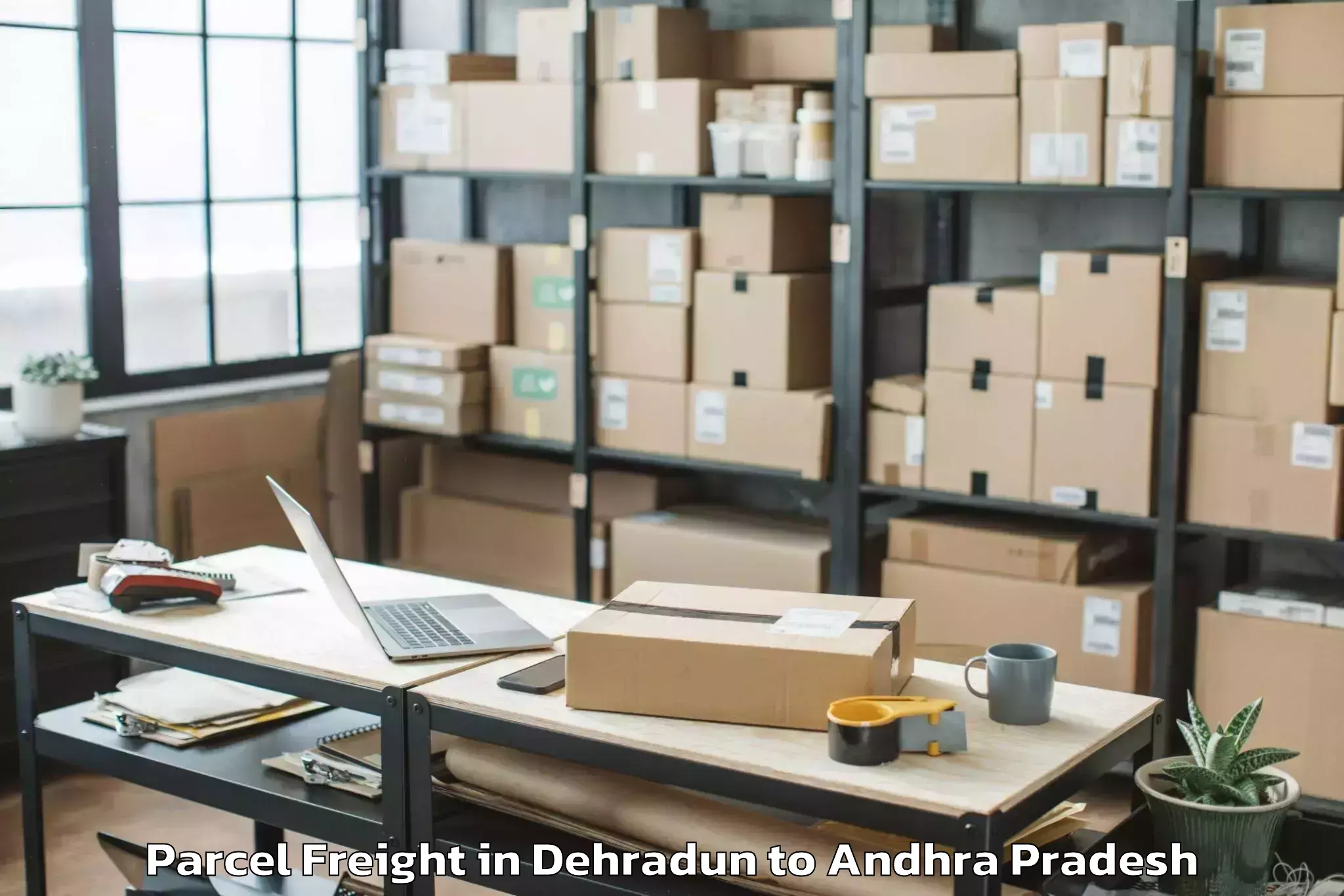 Easy Dehradun to Akividu Parcel Freight Booking